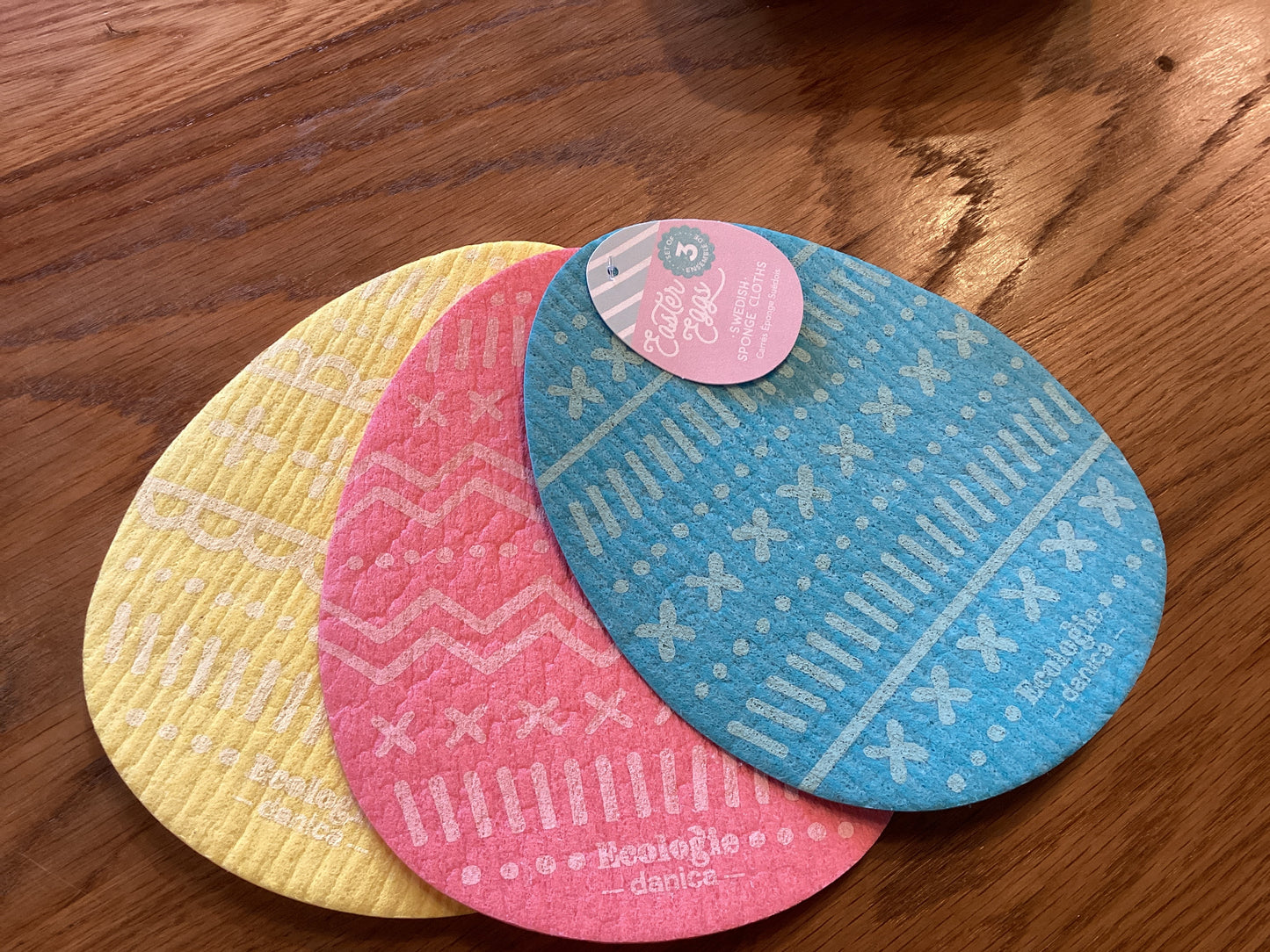 Swedish Sponge Cloth Easter Eggs set of 3