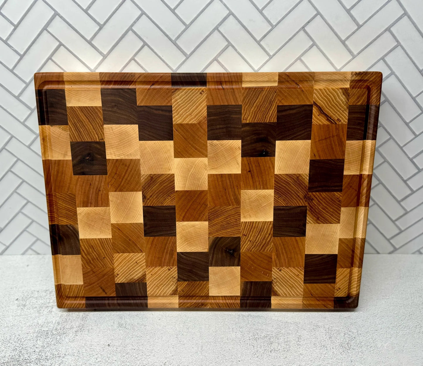 "Chatham" Mosaic End Grain Butcher Block