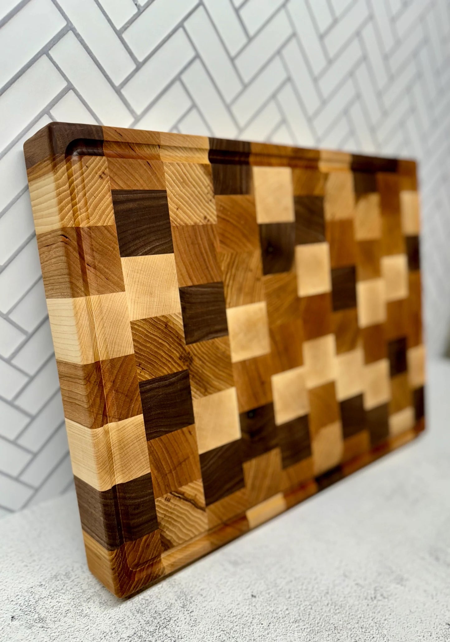 "Chatham" Mosaic End Grain Butcher Block