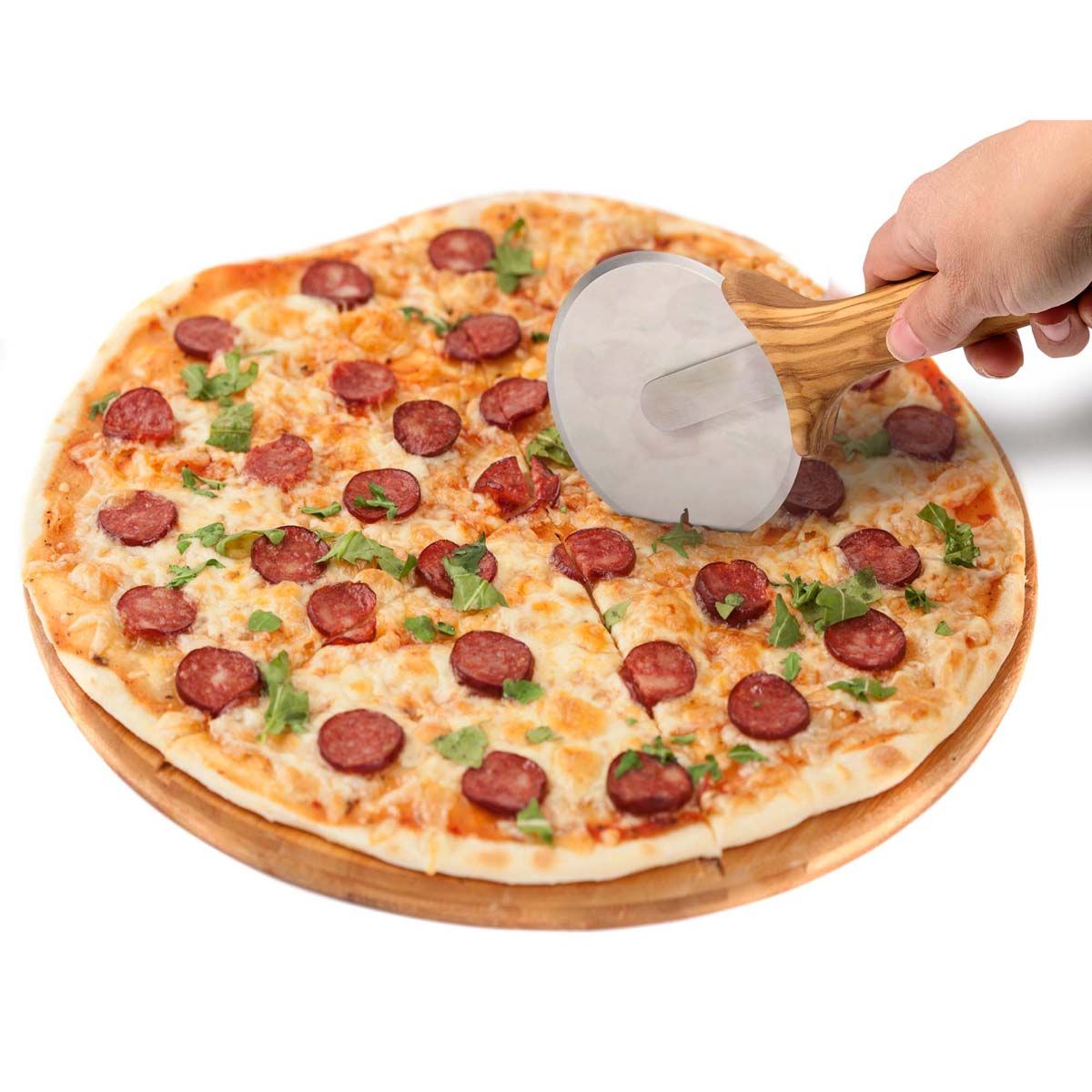 Olivewood Pizza Wheel