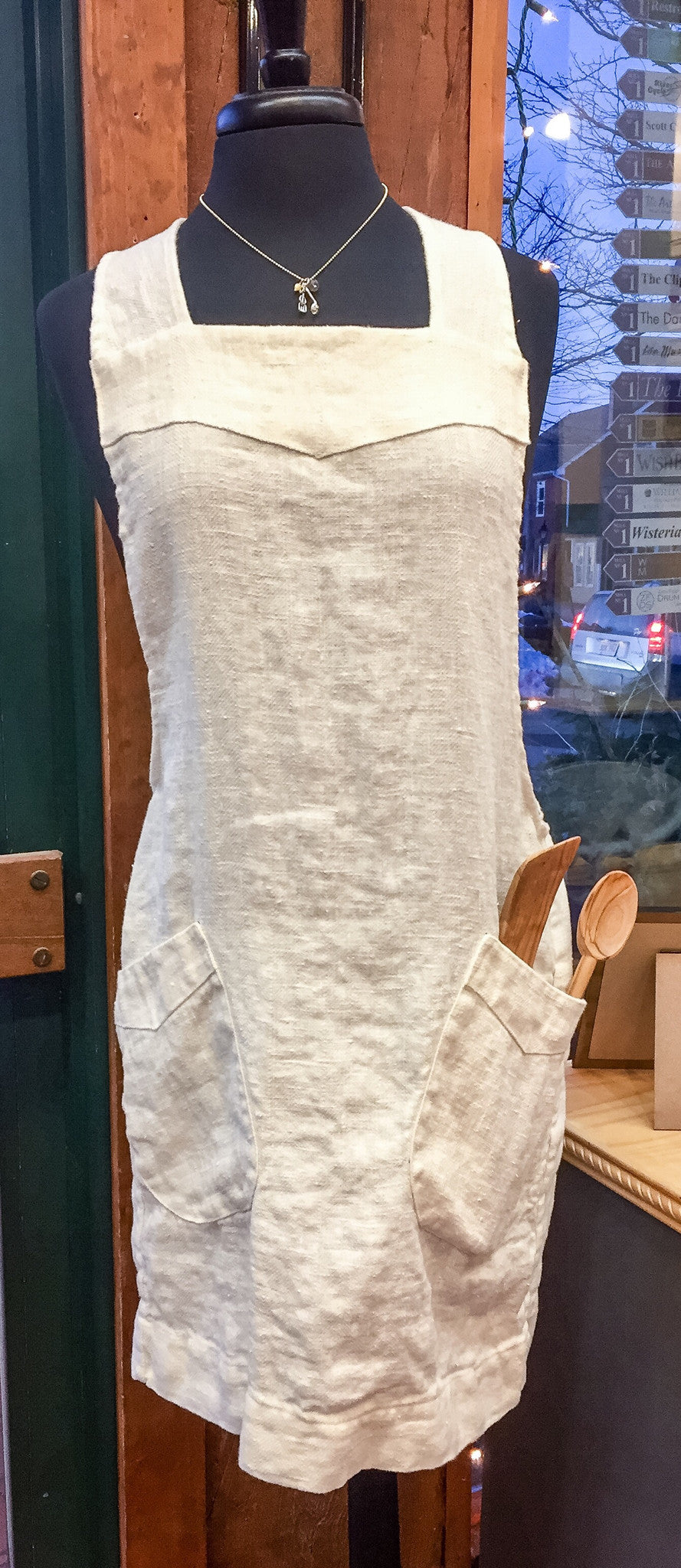 Linen Cross Back Apron