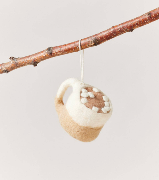 Felted Silo Mug with Hot Cocoa Ornament