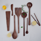 Walnut Wooden Salad Server Set - 13"