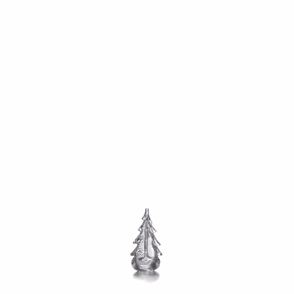 Silver Leaf Evergreen Glass Trees